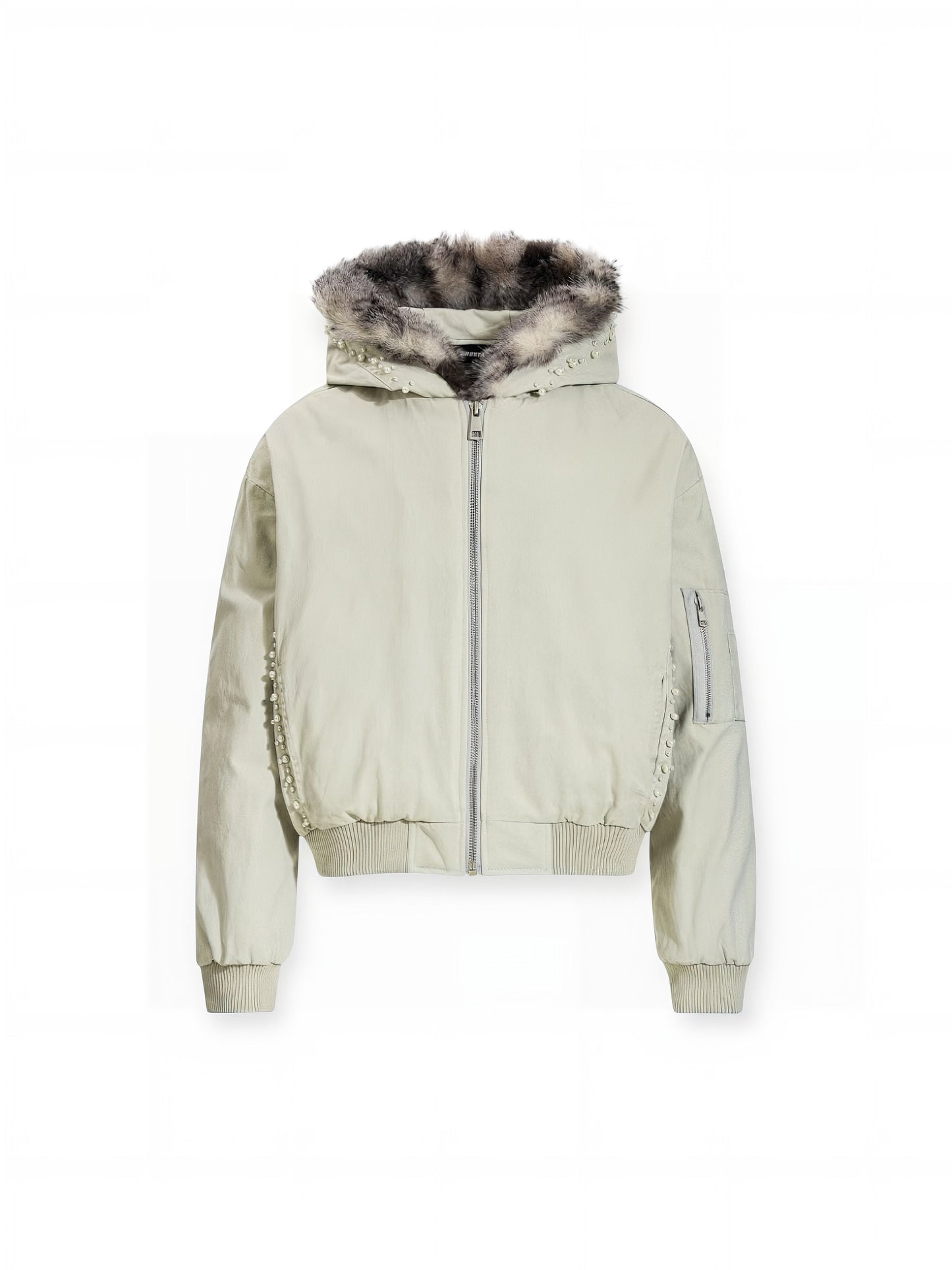 Pearl Fur Trim Hoodie