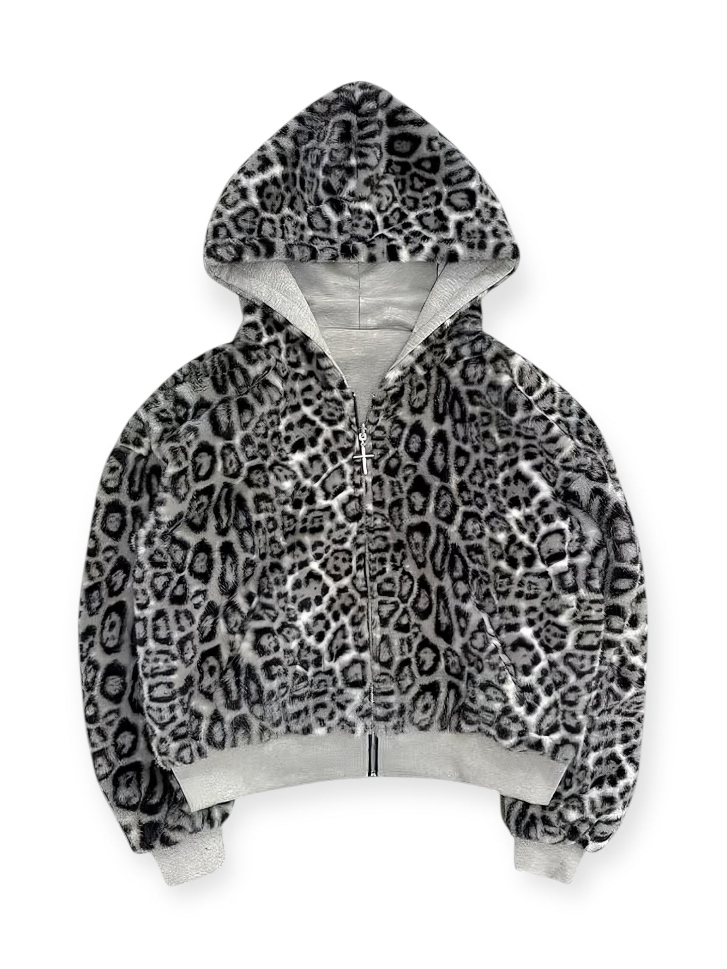 Lepoard Fur Reversible Hoodie