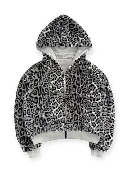 Lepoard Fur Reversible Hoodie