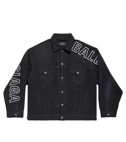 Balenciaga Outline Large Fit Jacket Sunbleached Black